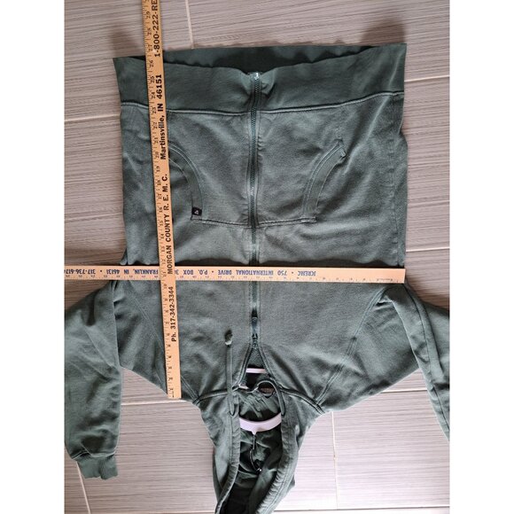 Pact Organic Green Full-Zip Hoodie Drawstring Pockets Mens L Organic Cotton - Picture 6 of 11